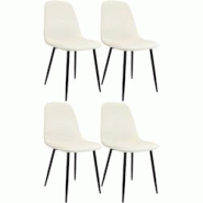 CLP Chaise de salle à manger Maryam Crème/Velours - beige textile 327437 CLP Chaise de salle à manger Maryam Crème/Velours - beige textile 327437
