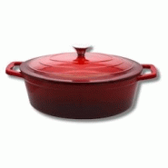 Cocotte ovale en fonte émaillée 33 cm de long rouge cerise 4,9 L Elo - métal 4006925307336 Cocotte ovale en fonte émaillée 33 cm de long rouge cerise 4,9 L Elo - métal 4006925307336