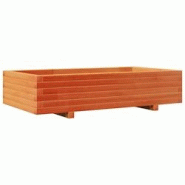 Helloshop26 - Jardinière bac lit surélevé plantes fleurs terrasse jardin cire 110 x 60 x 26,5 cm bois de pin massif marron 02_0038439 - 3000217672011 Helloshop26 - Jardinière bac lit surélevé plantes fleurs terrasse jardin cire 110 x 60 x 26,5 cm bois de pin massif marron 02_0038439 - 3000217672011