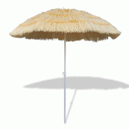 Helloshop26 - Parasol de plage inclinable armature en acier + couverture PP sable 02_0008394 - vert métal 3000448482724