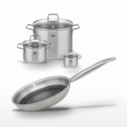 Lot 3 Faitouts Elo Relief Solution 12/20/26cm & Poêle 24cm - gris 3176239959420