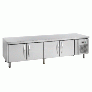 Soubassement réfrigéré UC5410 4 portes Inox TEFCOLD