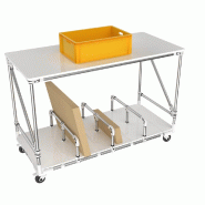 Table avec stockage cartons