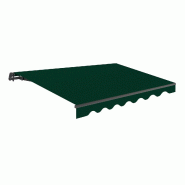 WASABI Store banne manuel 2,5x2m Vert Polyester – Structure Aluminium Anthracite Inclinaison Réglable - vert polyester BTK252036-E