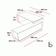 Bureau pour manager bicolore TAK - Mobel Linea - 225, Gauche, Chêne grisé_1
