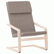 Chaise de relaxation Taupe Tissu Modèle Vega Master Minimal - 351057