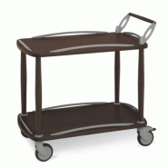 Chariot de service Wengé - Metalcarrelli - bois massif, étagères contreplaqué, capacité 80 kg Chariot de service Wengé - Metalcarrelli - bois massif, étagères contreplaqué, capacité 80 kg