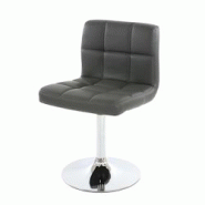 Décoshop26 - Chaise de salle à manger cuisine bureau sans roulettes synthétique gris pied chromé 04_0002300 - gris 3000267732697 Décoshop26 - Chaise de salle à manger cuisine bureau sans roulettes synthétique gris pied chromé 04_0002300 - gris 3000267732697