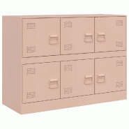 Helloshop26 - Buffet bahut commode armoire meuble de rangement organisateur cuisine salle de séjour salon 99 x 39 x 73 cm acier Rose 02_0036219 - 300 Helloshop26 - Buffet bahut commode armoire meuble de rangement organisateur cuisine salle de séjour salon 99 x 39 x 73 cm acier Rose 02_0036219 - 300