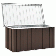 Helloshop26 - Coffre boîte meuble de jardin rangement 129 x 67 x 65 cm marron 02_0013097 - marron acier 3000714547768 Helloshop26 - Coffre boîte meuble de jardin rangement 129 x 67 x 65 cm marron 02_0013097 - marron acier 3000714547768