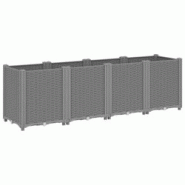 Helloshop26 - Jardinière bac lit surélevé plantes fleurs terrasse jardin clair 160 x 40 x 53 cm polypropylène gris 02_0038533 - 3000217799220 Helloshop26 - Jardinière bac lit surélevé plantes fleurs terrasse jardin clair 160 x 40 x 53 cm polypropylène gris 02_0038533 - 3000217799220
