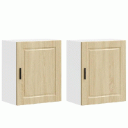 Helloshop26 - Lot de 2 armoires murales de cuisine design pratique 50 x 31 x 60 cm en bois d'ingénierie chêne sonoma 02_0050349 - Bois massif 300023