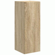 Helloshop26 - Meuble TV mural moderne minimaliste 30 x 31 x 80 cm avec rangements en bois d'ingénierie sonoma 02_0054971 - Bois massif 3000238748986
