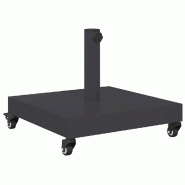 Helloshop26 - Pied de parasol carré design moderne extérieur 45 x 45 x 31,5 cm en acier gris foncé 02_0058935 - gris acier 3000240853388