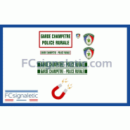 Kit sérigraphie Police rurale et garde champêtre magnétique pour véhicule léger et petits utilitaires Kit sérigraphie Police rurale et garde champêtre magnétique pour véhicule léger et petits utilitaires