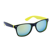 Lunettes de soleil en plastique - Monture bicolore - Verres métalliques - Protection UV 400 Lunettes de soleil en plastique - Monture bicolore - Verres métalliques - Protection UV 400