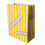 Papstar 100 Sachets de popcorn, papier & imitation parchemin 4,5 l, 24,5 x 19 x 9,5 cm, jaune - jaune papier 86618