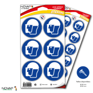 Planches de 10 panneaux adhésifs ronds diamètre 40 mm obligations - PADRPN-NV01/OVC_0