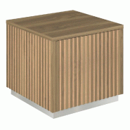 Podium 1 porte push-pull Vertigo T01 MDF naturel et olivier 45x45x40cm