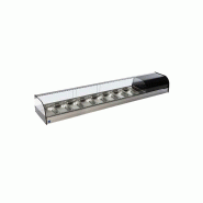 Presentoir réfrigérée pour tapas avec vitre curbe, 8x GN 1/3 h 40 mm 1926x410x250 mm - VIRTUS - 0645760826196 Presentoir réfrigérée pour tapas avec vitre curbe, 8x GN 1/3 h 40 mm 1926x410x250 mm - VIRTUS - 0645760826196
