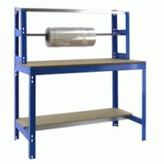 PROREGAL Table d'emballage BUFFALO | HxLxP 84x150x76cm | Capacité de charge 600kg | Bleu - bleu métal RS42-07 PROREGAL Table d'emballage BUFFALO | HxLxP 84x150x76cm | Capacité de charge 600kg | Bleu - bleu métal RS42-07