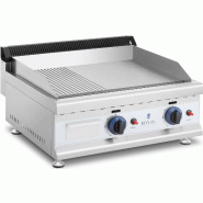 Royal Catering - Royal Catering Plancha À Gaz En Inox Grill Professionnel 60 cm 2 Zones De Cuisson RC-GGHR600 (Plaque 60 x 40 cm, 20 mbar, Gaz - 4062