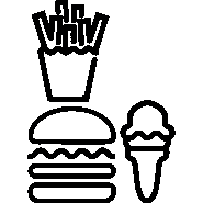 Sticker cuisine Frite, hamburger, glace