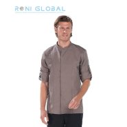 Veste de cuisine homme - manches longues transformables - polyester et coton - 2 poches - Luigi Remi Confection_0