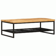 VidaXL Table basse Marron et Noir Bois de mangue massif Modèle Orion Prime - 4104608