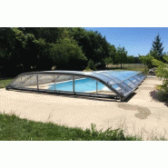 Abri piscine bas elitys ansea / télescopique / manuel / polycarbonate