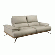 AC ANGEL CERDA Angel Cerdá Canapé 3 places en cuir taupe gris 6247C 222 x 117 x 104 - gris fourrure 8435631039839 AC ANGEL CERDA Angel Cerdá Canapé 3 places en cuir taupe gris 6247C 222 x 117 x 104 - gris fourrure 8435631039839