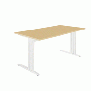 Bureau droit chêne/blanc l.1600 x p.800 mm - 9300126