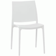 Décoshop26 - Chaise de jardin en plastique blanc design simple empilable 10_0000012 - blanc 3000888569603 Décoshop26 - Chaise de jardin en plastique blanc design simple empilable 10_0000012 - blanc 3000888569603