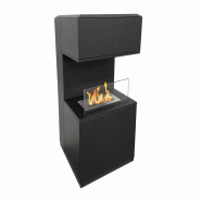 Divina Fire Cheminée au bioéthanol biochelminée de sol Oslo en acier noir L38xP38xH100 - noir acier 8056157807704