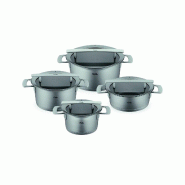 Fissler - Phi Collection - coffret 4 pièces (pot avec couvercle en verre 16 + 20 + 24 cm, casserole avec couvercle en verre 20 cm) - 4009209393452