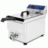 Gasfrit - Friteuse électrique 1 cuve 10 avec robinet industriel professionnel ultra-rapide - SZ-101V