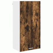 Helloshop26 - Armoire suspendue moderne espace de rangement 50 x 31 x 100 cm en bois d'ingénierie chêne fumé 02_0053389 - Bois massif 3000237925180