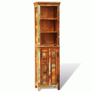 Helloshop26 - Étagère armoire meuble design bibliothèque en bois recyclé style vintage 2702009/2 - 3001582563225