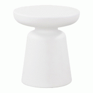 Helloshop26 - Table basse console d'appoint ronde 44 x diamètre 40 cm blanc 03_0010830 - 3000225431242