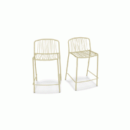 Lot de 2 tabourets haut in & out BRIS - jaune