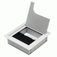 Passecâble carré 80 x 160 mm finition noir