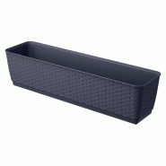 Prosperplast - Pot RATOLLA P - 59x15,4x14,2 cm, coloris Anthracite - gris plastique polypropylène ZA3807