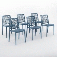 RATTATAN Set 6 Chaises en polypropylène avec fibre de verre empilables pour extérieur et jardin, bar et restaurant, cuisine design moderne - ANNA - RATTATAN Set 6 Chaises en polypropylène avec fibre de verre empilables pour extérieur et jardin, bar et restaurant, cuisine design moderne - ANNA -