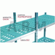 Rayonnage galvanisé à clayettes pour réserves sèches