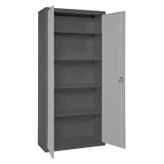 SimonRack Armoire Métallique de Rangement 1800x800x400, 2 Portes, 4 Étagères, Charge 75 kg par Niveau, Anthracite/Gris - Simonlocker - noir métal