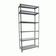 SimonRack Rayonnage métallique, 2500x1100x500 mm, 6 niveaux, tablette métallique, 200 kg au point de flexion, Antracite/Galvanisé - Simonclick - m�