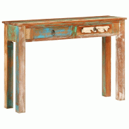 Table console 110x30x75 cm bois massif de récupération Modèle Orion Pro - 352781