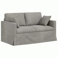 VidaXL Canapé Gris clair 138 x 78 x 80 cm Velours Modèle Atlas Smart Plus - 42024413