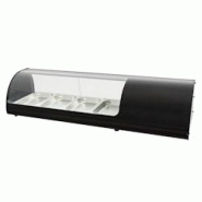 Vitrine réfrigérée pour tapas avec 4 gn 1/3 verre courbe - 1105x400x285 mm - 160 W 230/1V - 13C42114 Eurast - inox 13C42114 Vitrine réfrigérée pour tapas avec 4 gn 1/3 verre courbe - 1105x400x285 mm - 160 W 230/1V - 13C42114 Eurast - inox 13C42114
