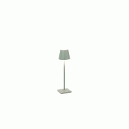 Zafferano Lampe De Table Led Poldina Pro Micro Salvia, Rechargeable Et Dimmable Avec Une Autonomie Allant Jusqu'À 12 Heures - vert 8054144506487